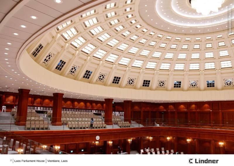 Laon Parliament  House - Metal Ceilings, Floor and More arena and Luminaires