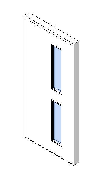 External Single Door, Vision Panel Style VP02