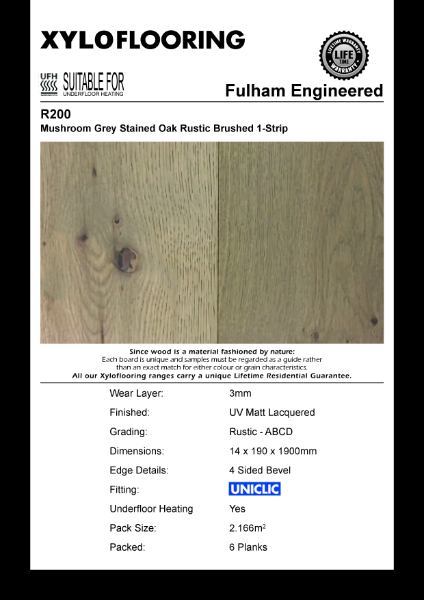 Xylo Flooring - R200 Data Sheet