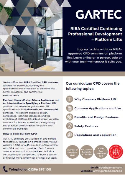 RIBA Certified CPD - Platform Lifts