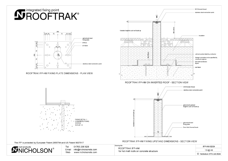 ROOFTRAK IFP-HM Technical Data Sheet