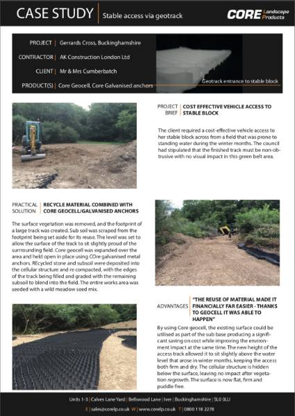 Access Road Install Using Geotrack