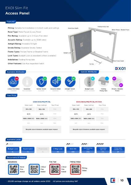Product Page - EX01 Slimfit Metal Access Panel