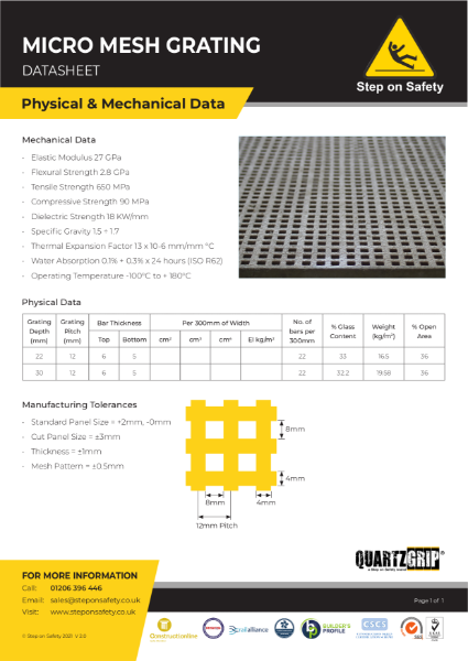 Micro Mesh - Physical & Mechanical Data