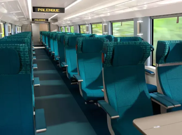 Floating floors for rolling stock for trains running on the Tren Maya railway (MX)