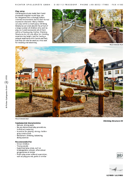 Timberplay Climbing Frames - Climbing Structure 09 - Datasheet