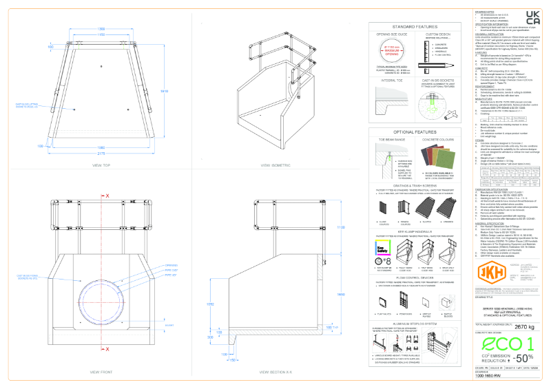 SERIES 1000 HEADWALL (REFLEX WINGWALL, 1650mm HIGH)