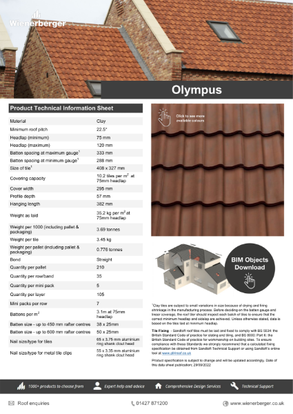 Olympus clay double pantile