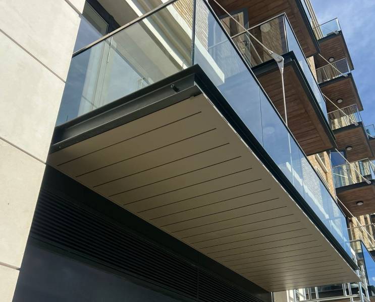 AliClad Aluminium Flow Balcony Soffit Drainage & Cladding Board - 240mm - Soffit & Cladding Solution