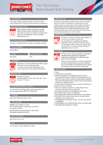 Performance Coatings (2) - Product Datasheets