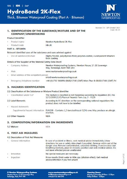 HydroBond 2K-Flex - Safety Data Sheet