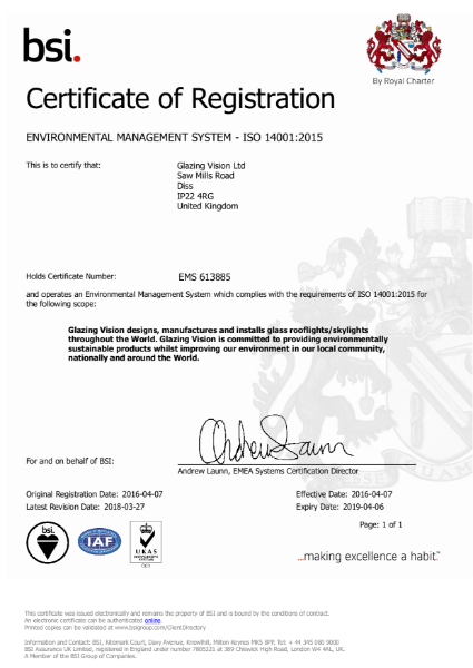 ISO 14001:2015 Certificate