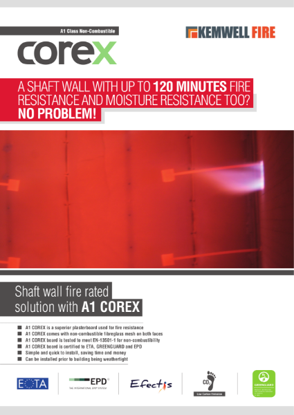 Kemwell Corex Shaftwall Information Sheet