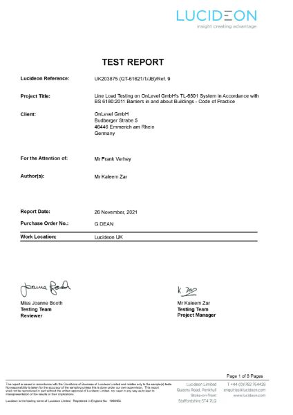 LUCIDEON TL-6501 Test Report