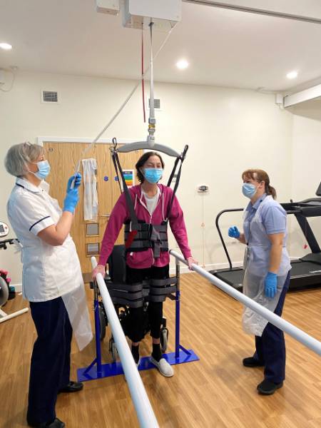 The team around Anna used game-changing equipment to help her walk again