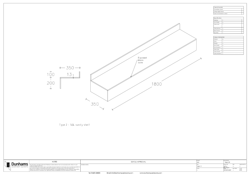 SGL vanity drawing