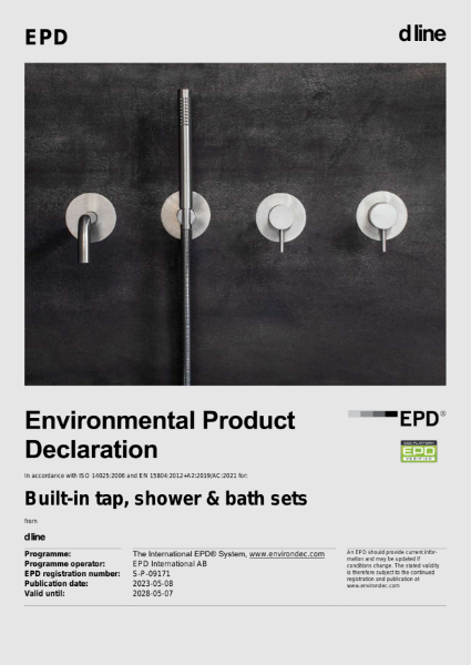 EPD - built-in taps, showers & bathtub sets