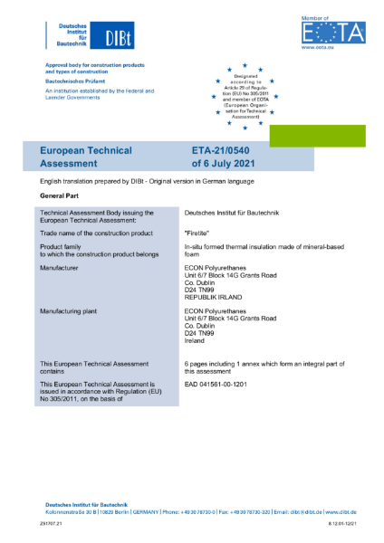 European Technical Approval (ETA)