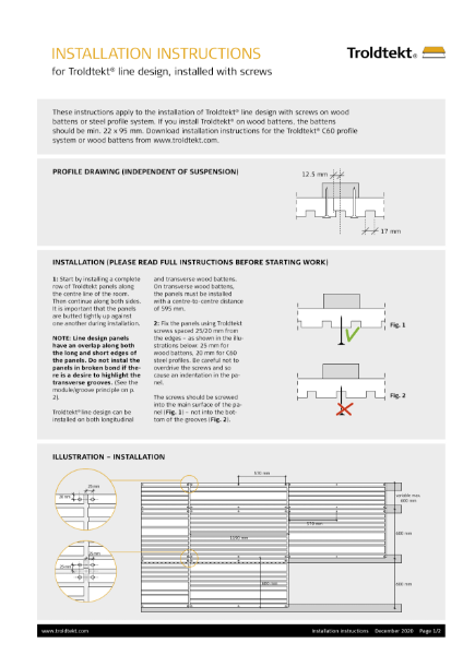 Line installation instructions