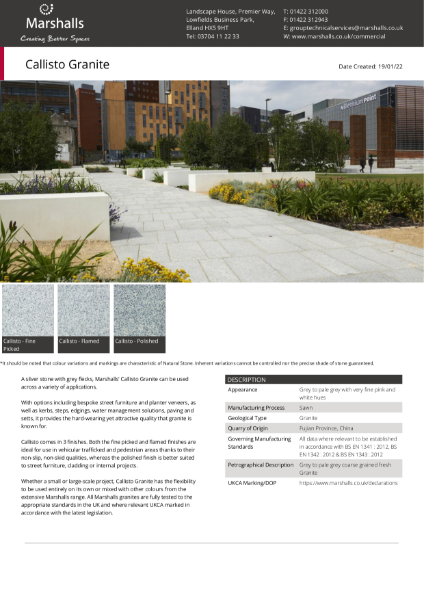 Callisto Granite Paving