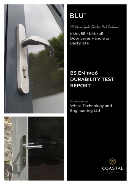 BLU™ - KM078B Mitre Lever Door Handle on Backplate Durability Test
