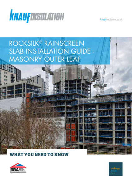 Rocksilk® RainScreen Slab Behind Masonry - Installation guide