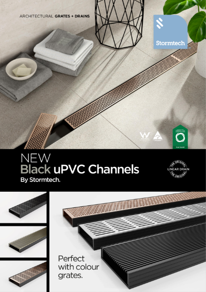 Black uPVC channels - perfect with colour grates