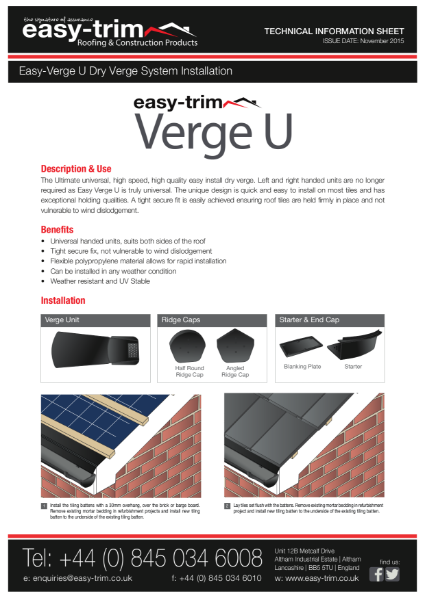 Easy Trim Universal Verge Systems