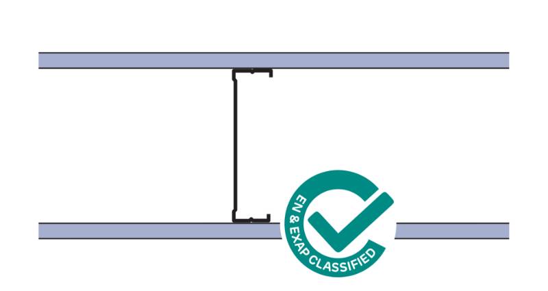 Siniat Single Frame Metal Stud Partition CS14R-15dB