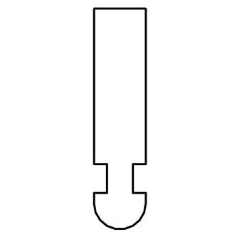 Rectangular framing section with semicircular cover cap