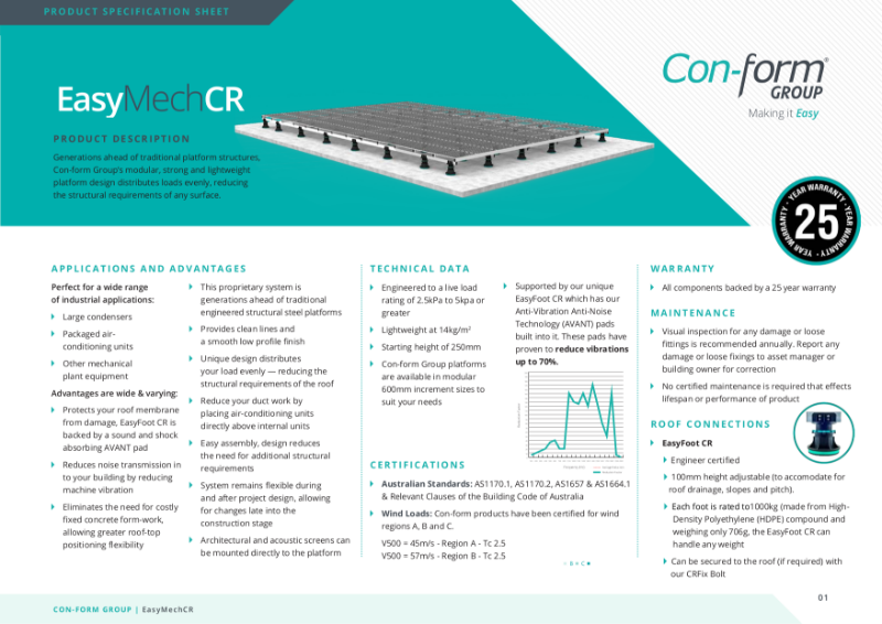 ScreentoRoof CR Specification Sheet