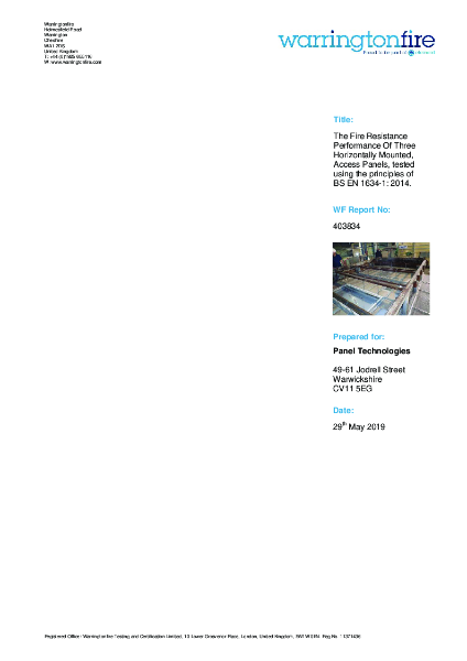  FF/060/MD/PF/FL - 1 Hour Ceiling - 403834 