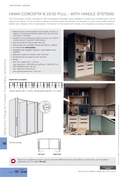 Hawa Concepta III 25/35 Pull – Technical Data Sheet