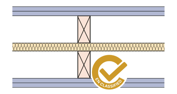Siniat Non-loadbearing Timber Stud Partition - Twin(UB)-TS89x38-215dB-25G(262)