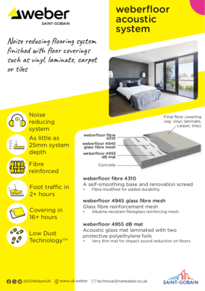 weberfloor acoustic system - System spec card
