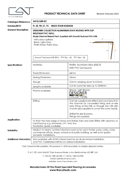 AN15 55R DC with Smooth Textured PVC TDS