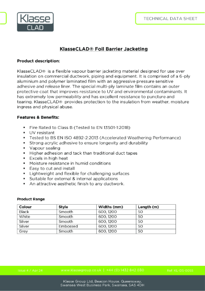 KlasseCLAD Data Sheet