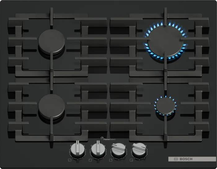 Series 6 gas hobs, 60cm, 75cm, 90cm width options
