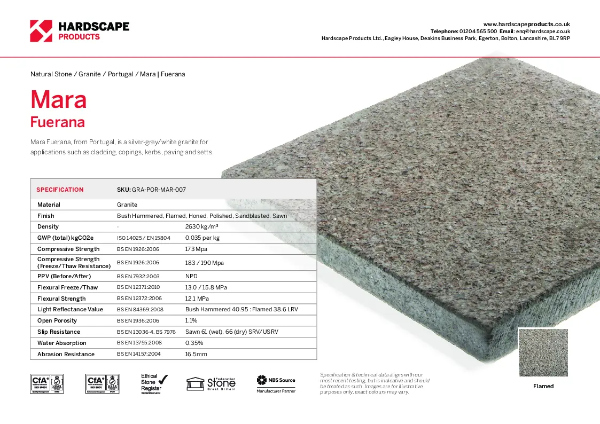 Mara Fuerana Hardscape Datasheet