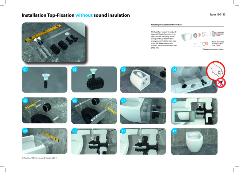Mounting instructions for pan