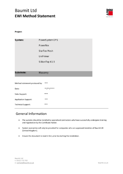 PowerSystem - Method Statement