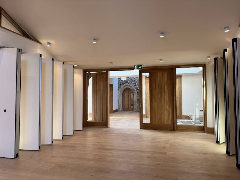 Dorma Variflex Manual Acoustic moveable wall - St Mary's Church, Essex