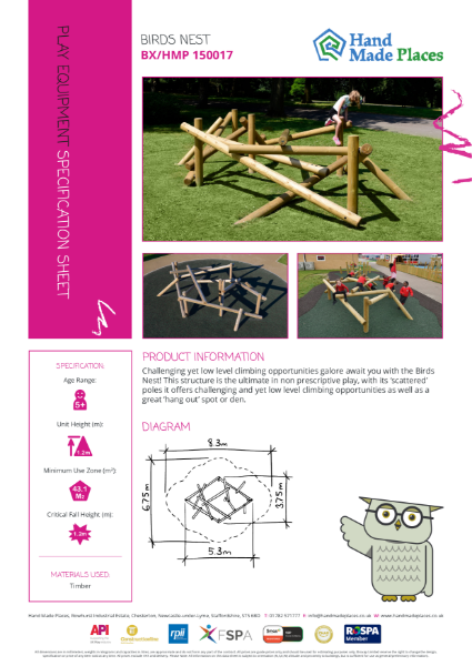 Bird's Nest Specification Sheet