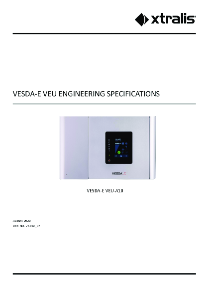 XTRALIS VESDA VEU Engineering Specification