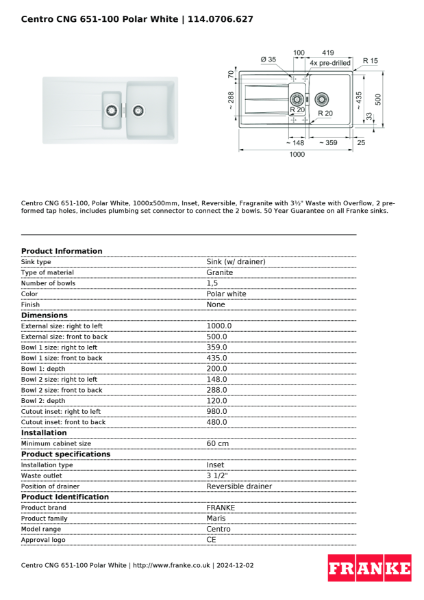 Product Sheet 114.0706.627