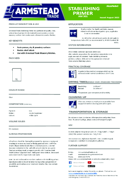 Armstead 301 - Stablishing Primer