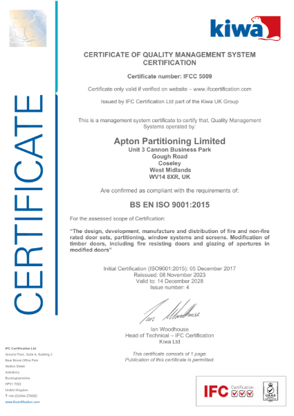 BS EN ISO 9001:2015 