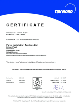 ISO 14001 (Farrat Installation Services)