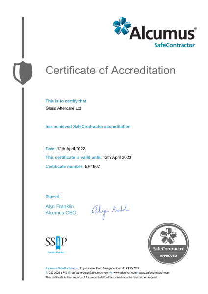 Alcumus SafeContractor Accreditation