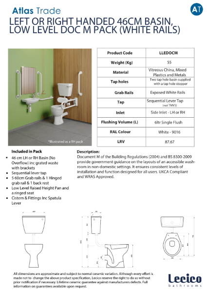 Atlas Trade Low Level Doc M Pack White Rails Data Sheet